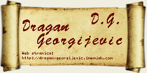 Dragan Georgijević vizit kartica